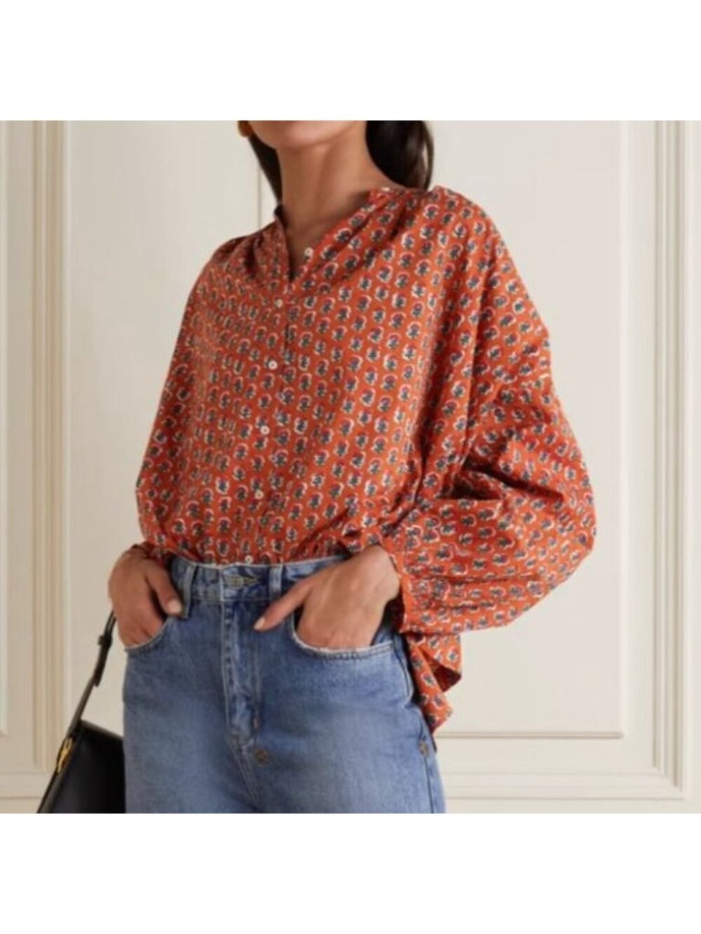 DOEN The Jane Blouse in Calico Canyon Blooms size XL - Picture 2 of 10